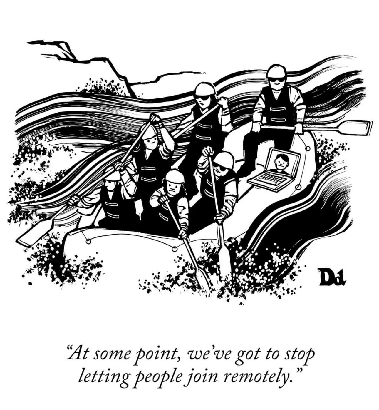 Remote meeting cartoon